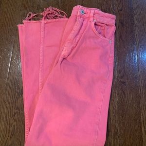 Zara Pink Flare Jeans